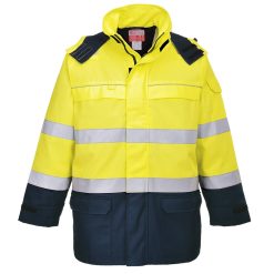 Trudnopalna i anstystatycza kurtka ostrzegawcza Bizflame Rain + Arc FR79 Portwest