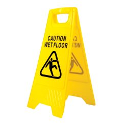 Żółty dwustronny znak ostrzegawczy Wet Floor HV20 Portwest