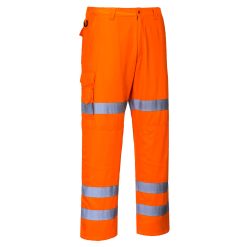 Spodnie bojówki ostrzegawcze z 3 taśmami RT49 Portwest