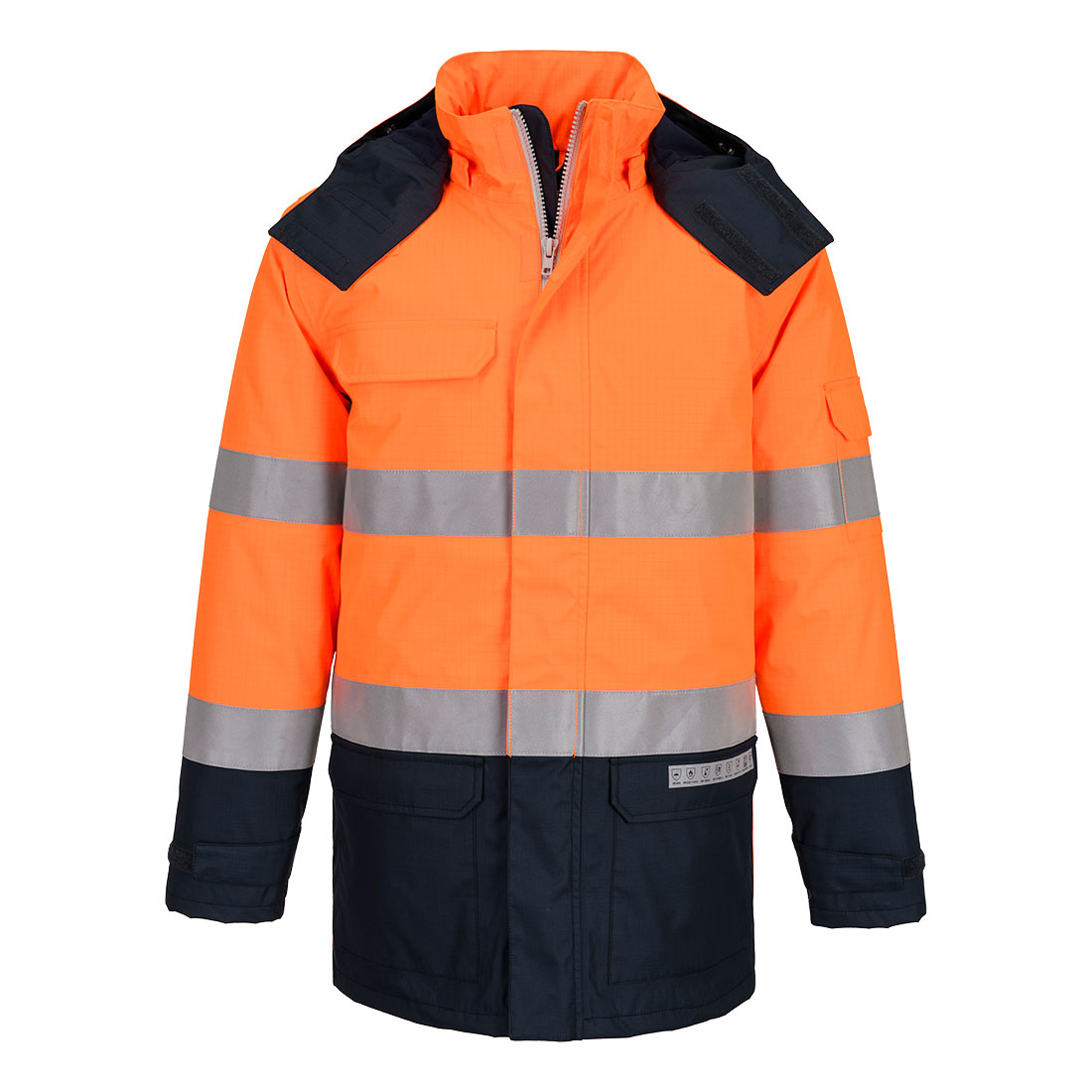 Kurtka trudnopalna ostrzegawcze zimowa Bizflame Rain Multi-Norm FR617 Portwest