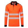Koszulka polo z długim rękawem PW3 Modaflame Knit HVO FR FR734 Portwest