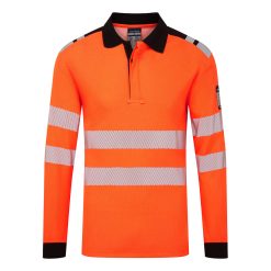 Koszulka polo z długim rękawem PW3 Modaflame Knit HVO FR FR734 Portwest