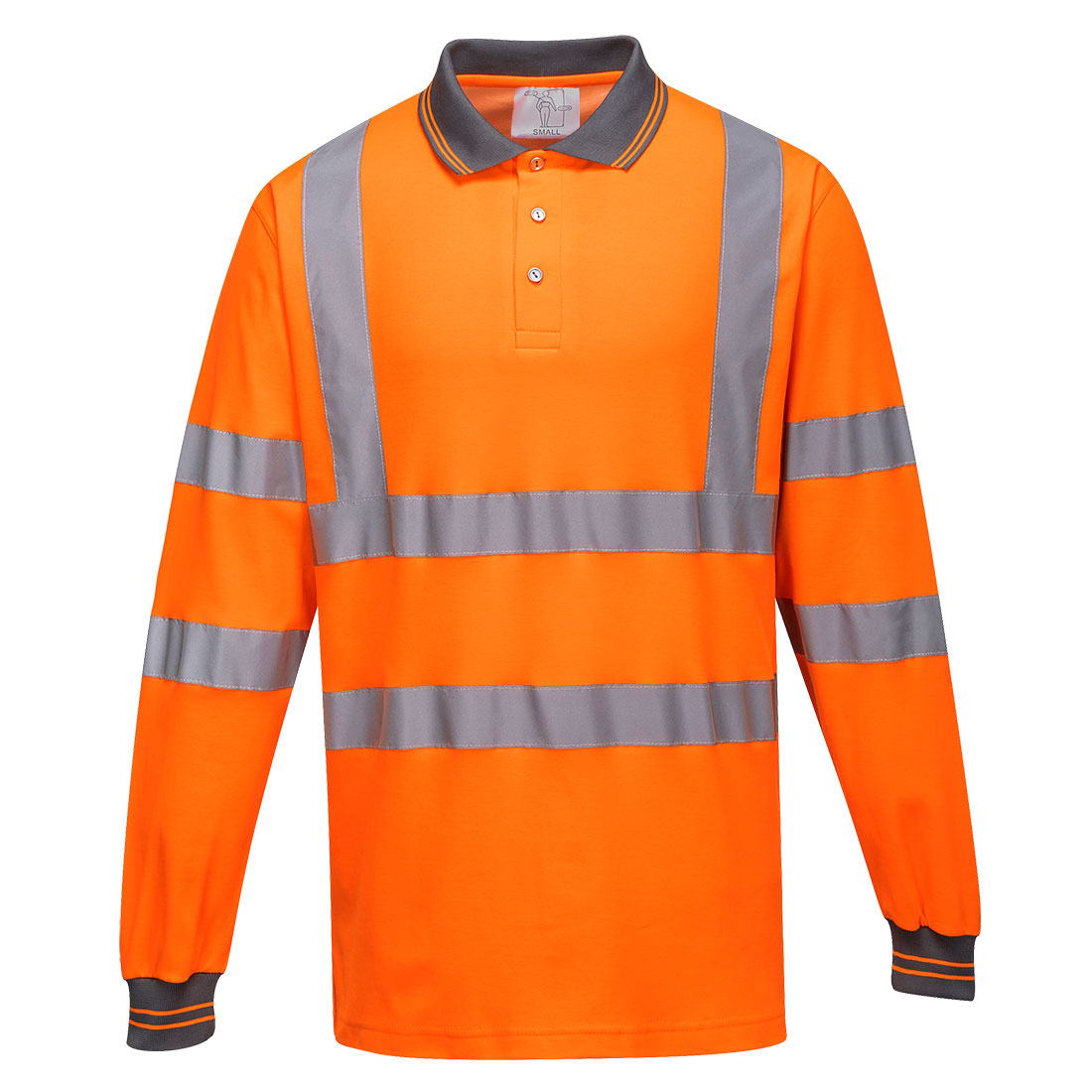 Koszulka polo ostrzegawcza Cotton Comfort z długimi rękawami S271 Portwest