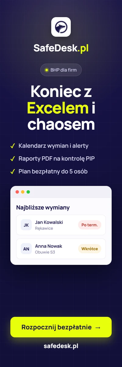 SafeDesk.pl — system zarządzania BHP dla firm