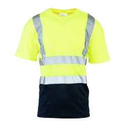 Koszulka z pasami odblaskowymi 50/50 160 g Polstar Brixton Flash Żółty