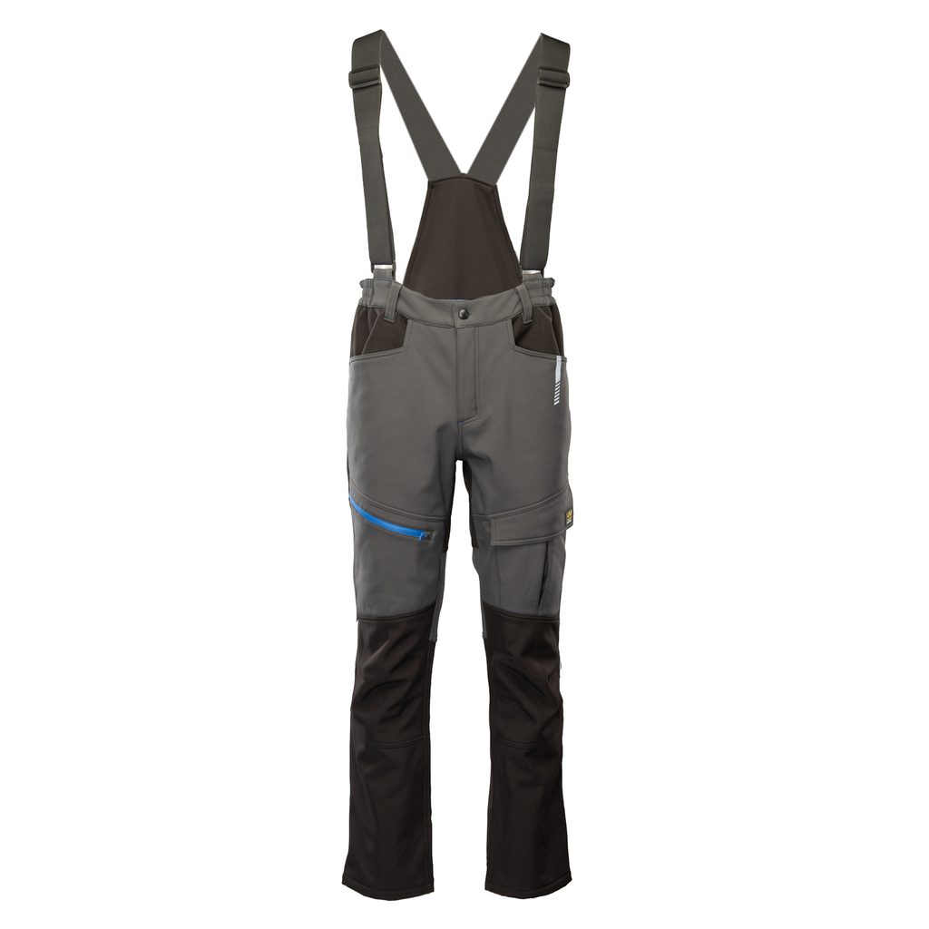 Spodnie softshell ocieplane Polstar Seven Kings Topaz, kolor stalowo-czarny Stalowy