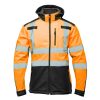 Kurtka softshell z granatową wstawką z pasami odblaskowymi Polstar Brixton Flash BF005 kat. II kl. 2, kolor pomarańczowy Pomarańczowy