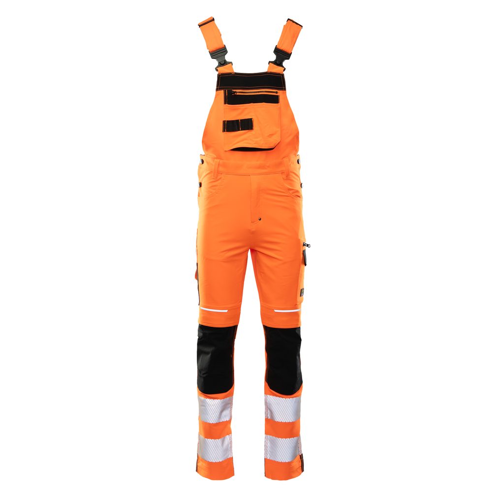 Spodnie ogrodniczki ostrzegawcze Polstar Seven Kings Flash SKF005 kat. II Reflective orange