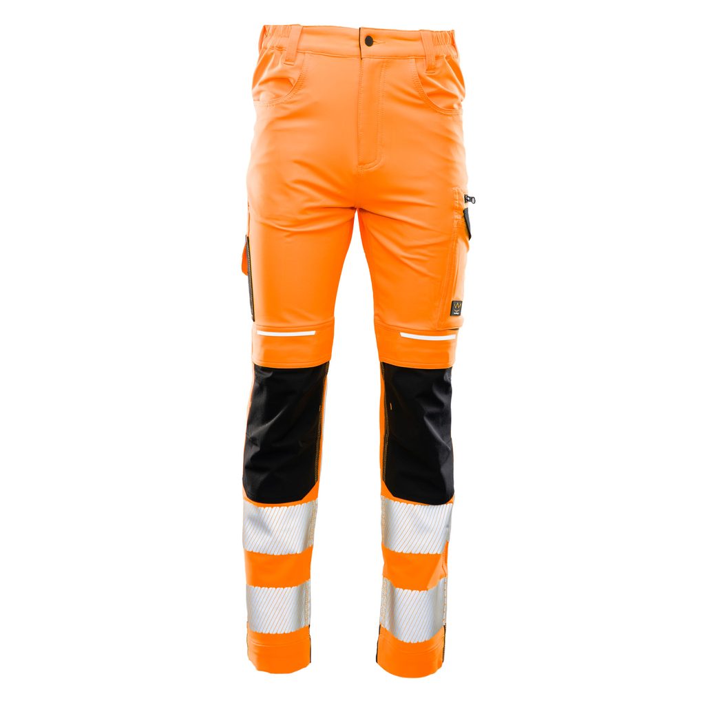 Spodnie do pasa ostrzegawcze Polstar Seven Kings Flash SKF006 kat. II Reflective orange