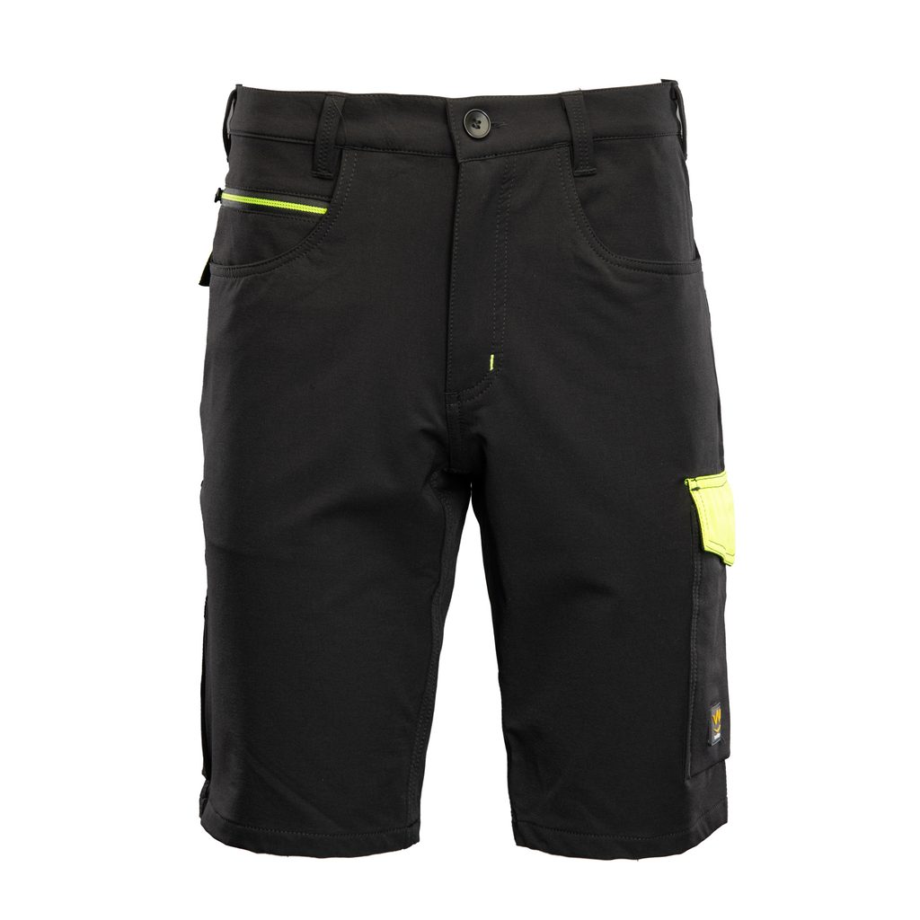 Spodnie krótkie nylon Polstar Seven Kings Rival, kolor czarno-żółty Czarny-żółty