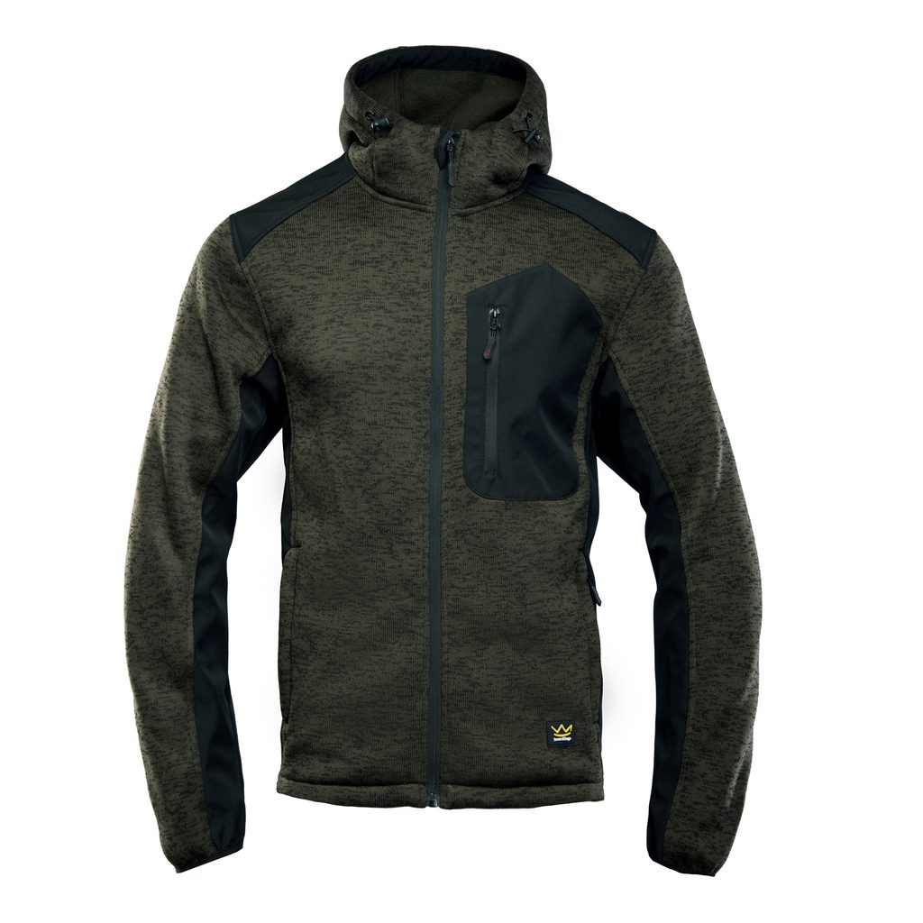 Bluza rozpinana z kapturem Polstar Seven Kings, kolor khaki Khaki