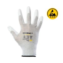 Rękawice powlekane PU Polstar Covent ESD kat. II – opak. 12 par Esd