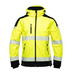 Kurtka softshell z czarną wstawką Polstar Brixton Flash BF010 Żółty