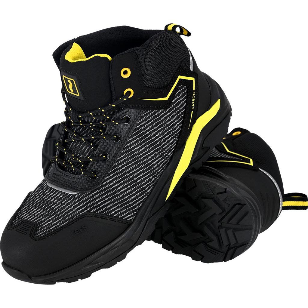 Buty bezpieczne Reis BCCARBON-T – S3S FO SR Czarno-żółty