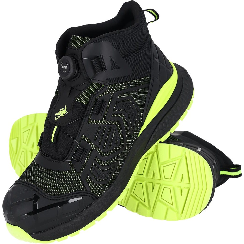 Buty bezpieczne Reis BCTANG-ROL-T – S1PS FO SR Czarno-seledynowy