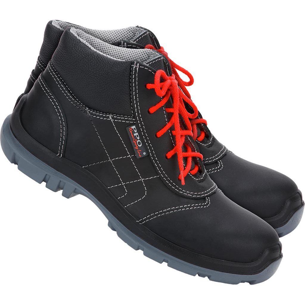 Buty bezpieczne PPO PP BPPOT556 – S3 SRC Czarno-czerwony