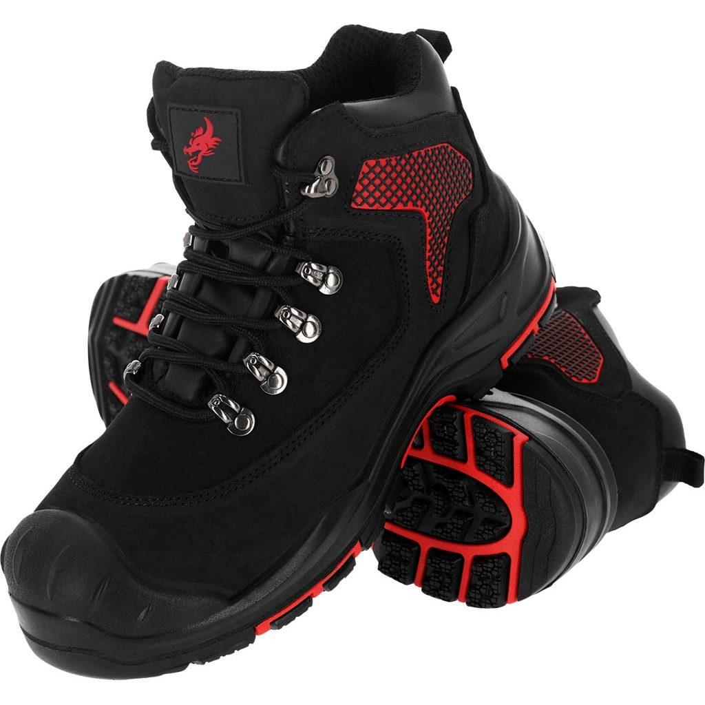 Buty bezpieczne Reis BRMEFISTO – S3L SR FO HRO Czarno-czerwony