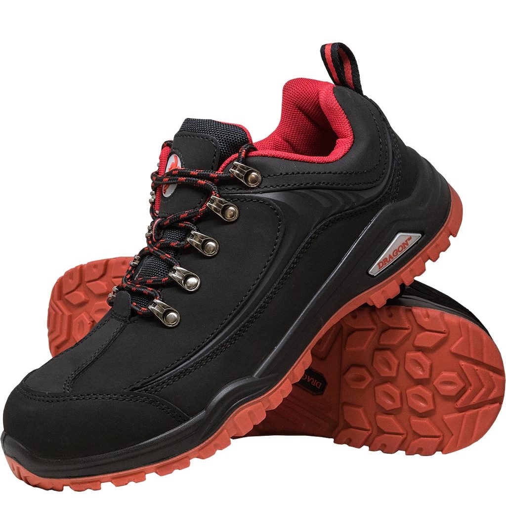 Buty bezpieczne Reis BRNECKER – SB FO SRA Czarno-czerwony
