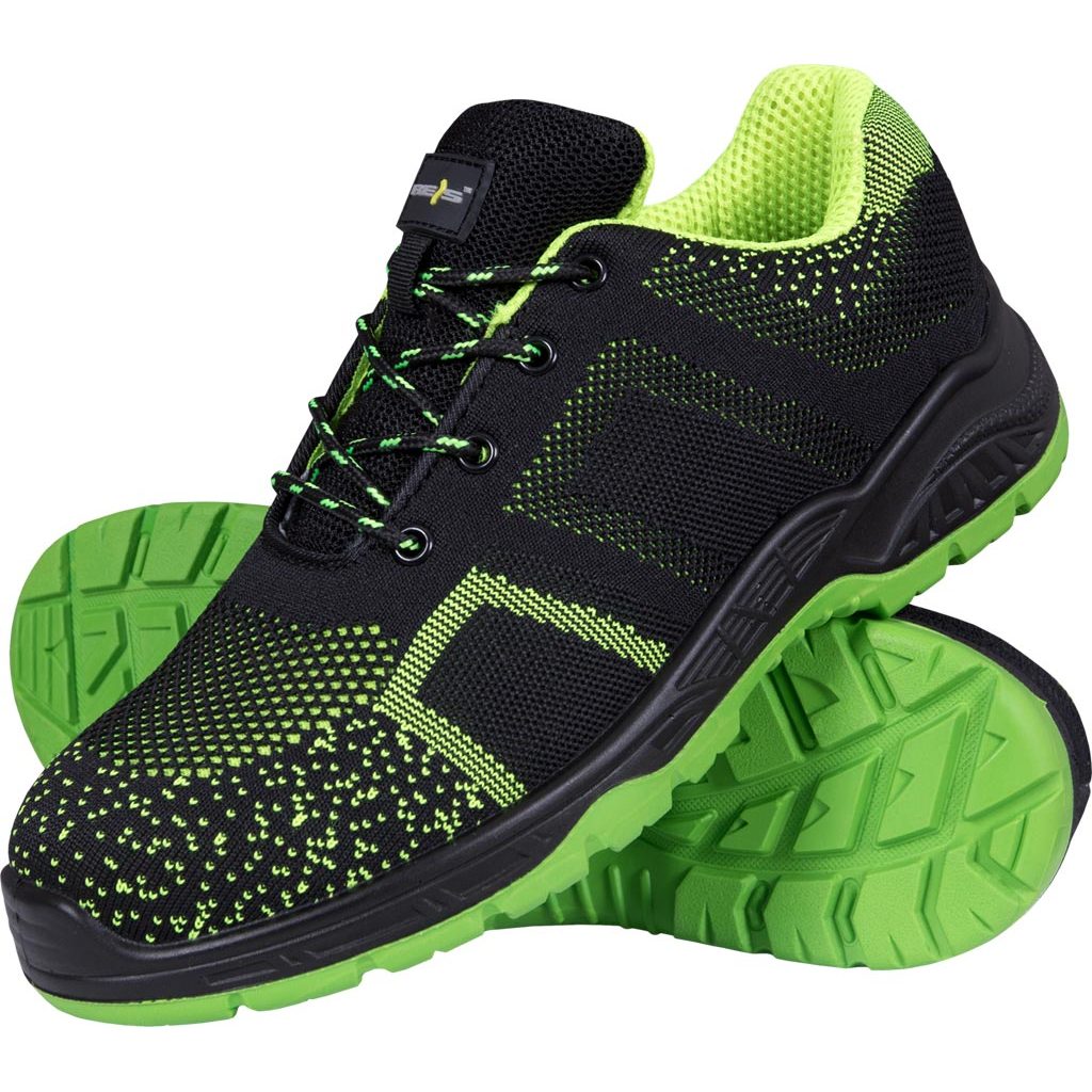 Buty bezpieczne Reis BRROBIN – S1P SRC Czarno-seledynowy