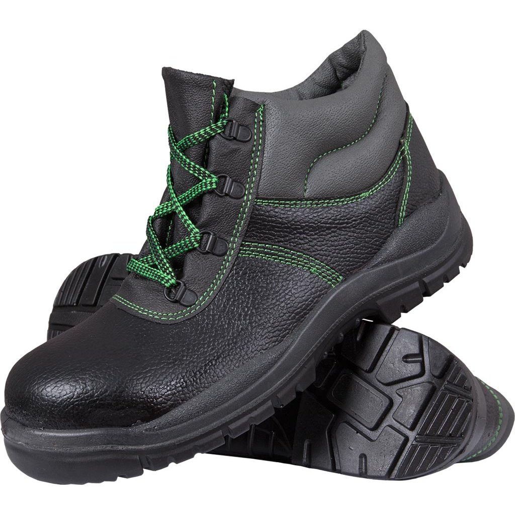 Buty bezpieczne Reis BRTOPREIS Czarno-szaro-zielony