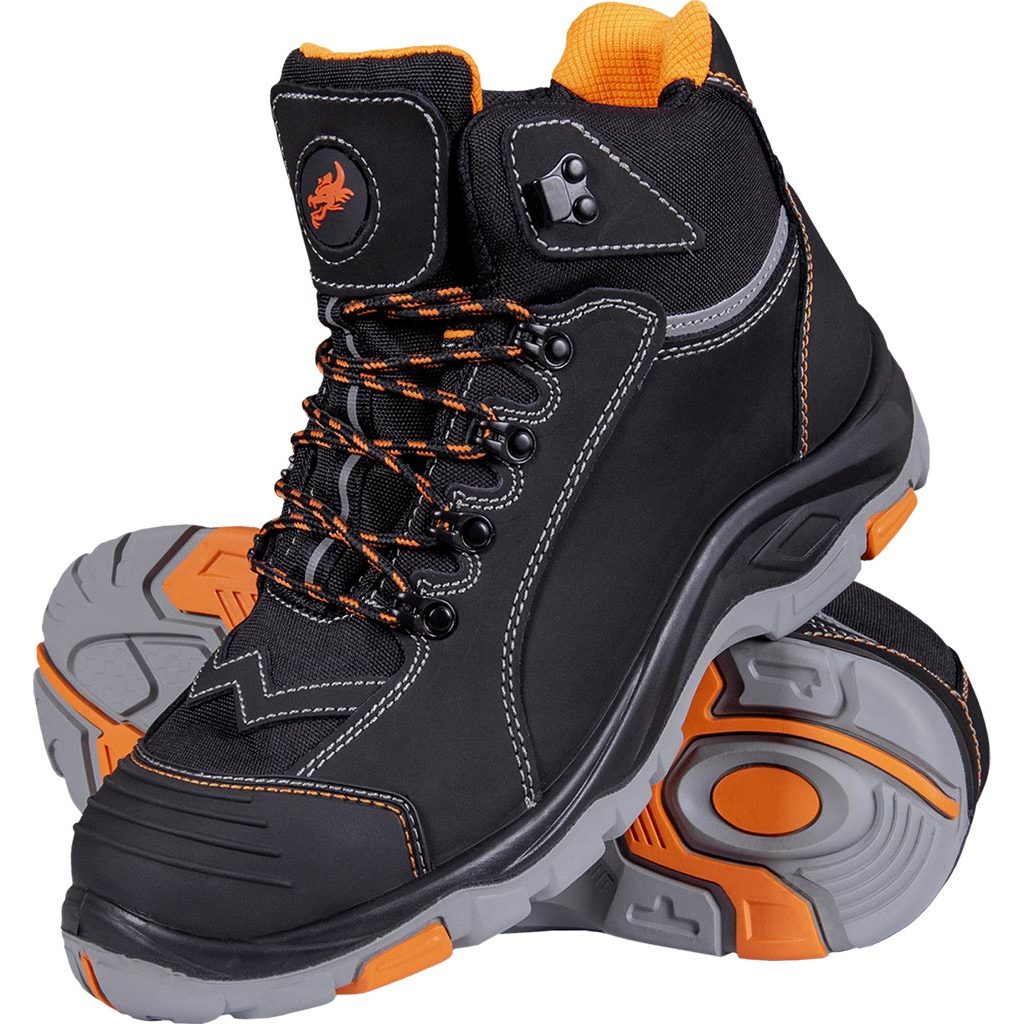 Buty bezpieczne Reis BRWINSON-T – S3 SRC Czarno-szaro-pomarańczowy