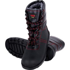 Buty bezpieczne Reis BRWINTER – SB E FO SRA Czarno-czerwony
