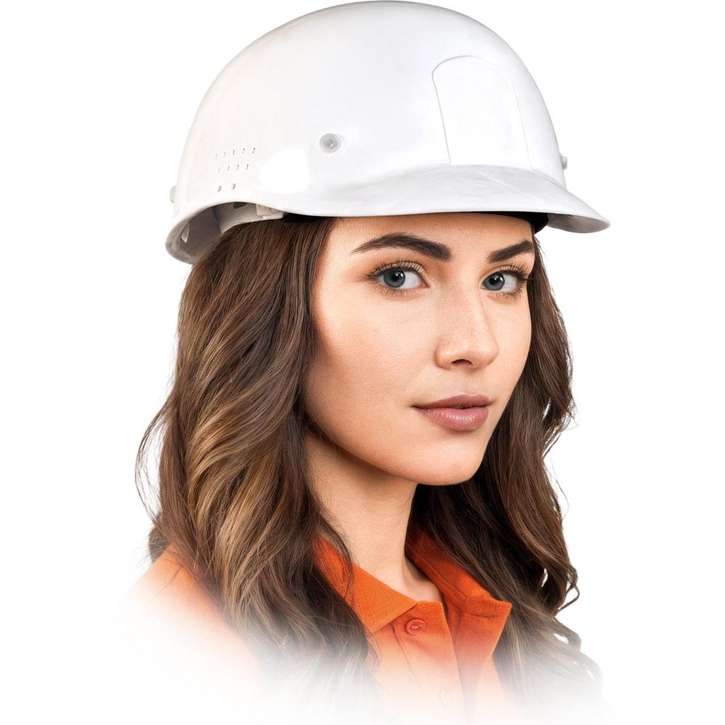 Przemysłowy hełm lekki Reis BUMP-HDPE – EN 812 Biały