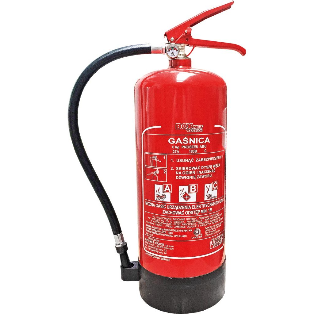 Gaśnica proszkowa Boxmet Trade BX-GP-6XABC-P 6 kg Czerwony