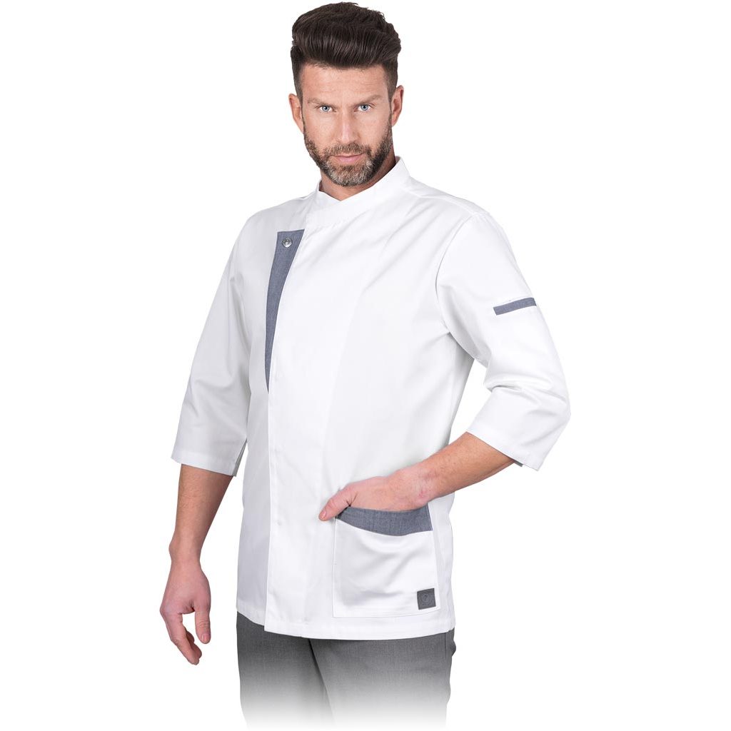 Bluza kucharska ochronna Reis DOLCE-M Biało-szary