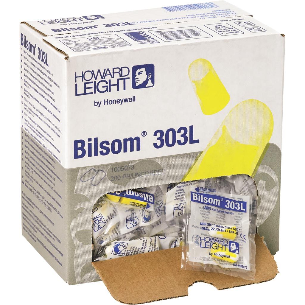 Wkładki przeciwhałasowe Howard Leight HW-OSZ-BS303-BOX – SNR 33 dB Biało-żółty
