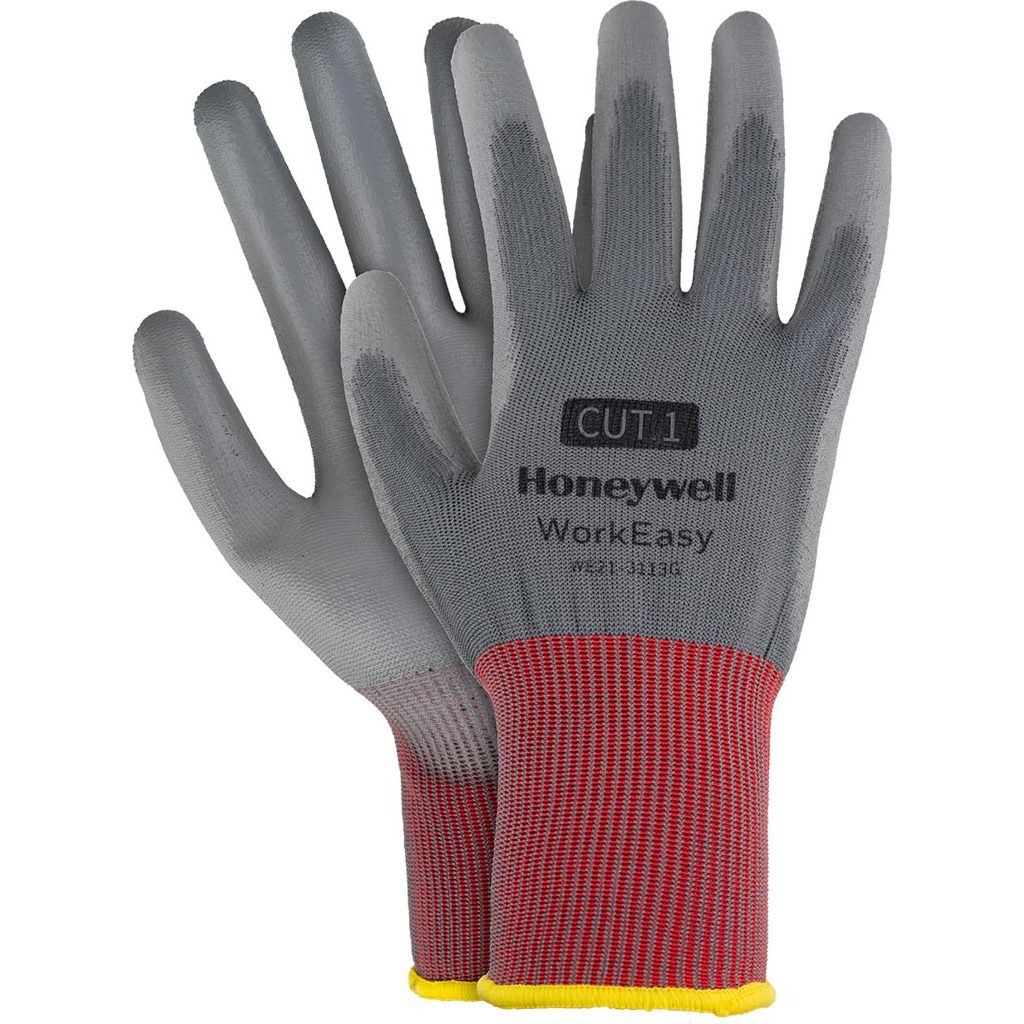 Rękawice ochronne Honeywell HW-WORK3113 – poliuretan, opak. 10 par Szaro-czerwony