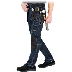 Spodnie ochronne do pasa Reis JEANS415-T Granatowo-czarno-biały