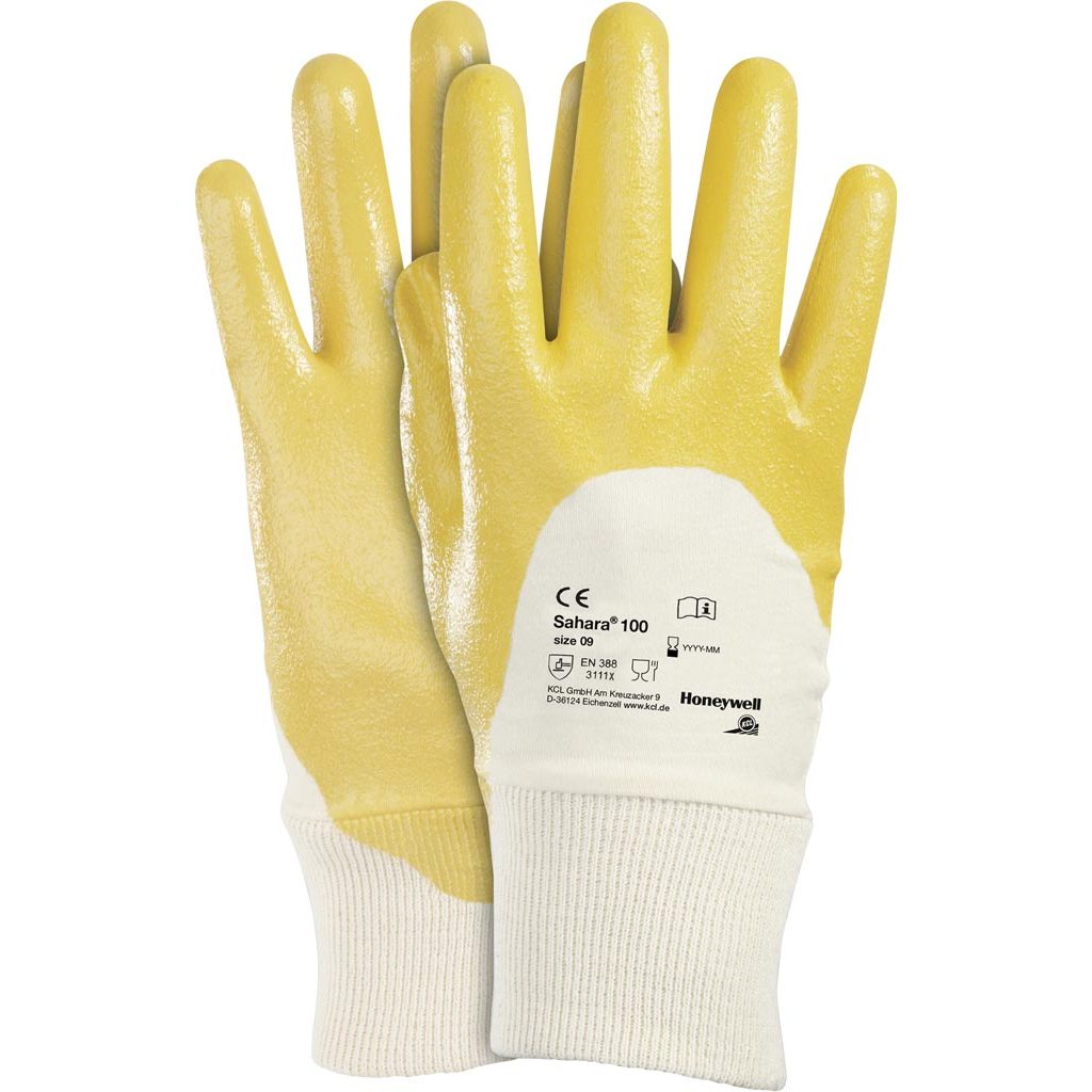 Rękawice ochronne KCL KCL-SAHARA100 – nitryl Żółty