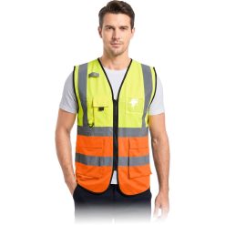 Kamizelka ostrzegawcza Reis KOS-ZIP Żółto-pomarańczowy