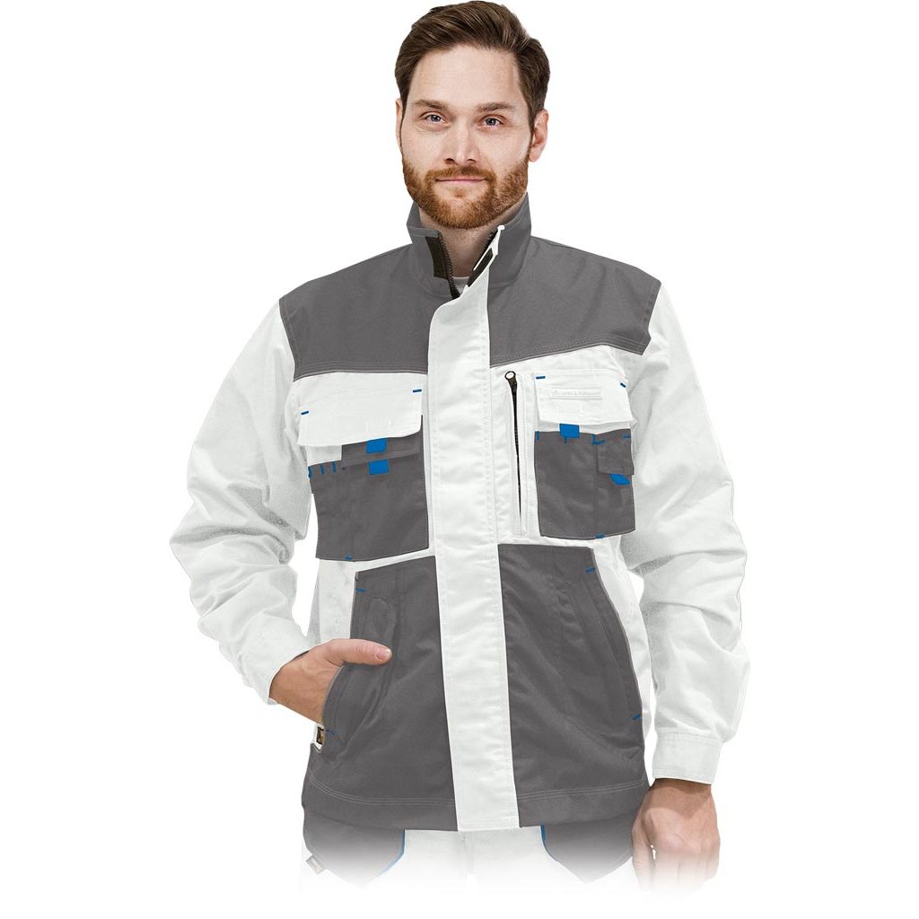 Bluza ochronna Leber&Hollman LH-FMN-J Biało-szaro-niebieski