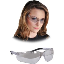 Okulary ochronne MCR MCR-BEARKAT – EN 166, opak. 10 szt. Lustrzano transparentno-czarne