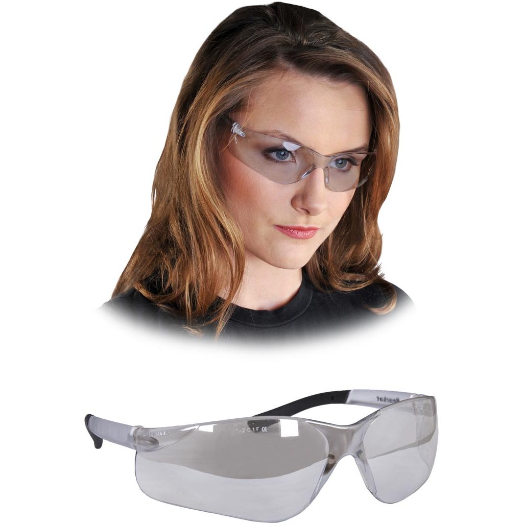 Okulary ochronne MCR MCR-BEARKAT – EN 166, opak. 10 szt. Lustrzano transparentno-czarne