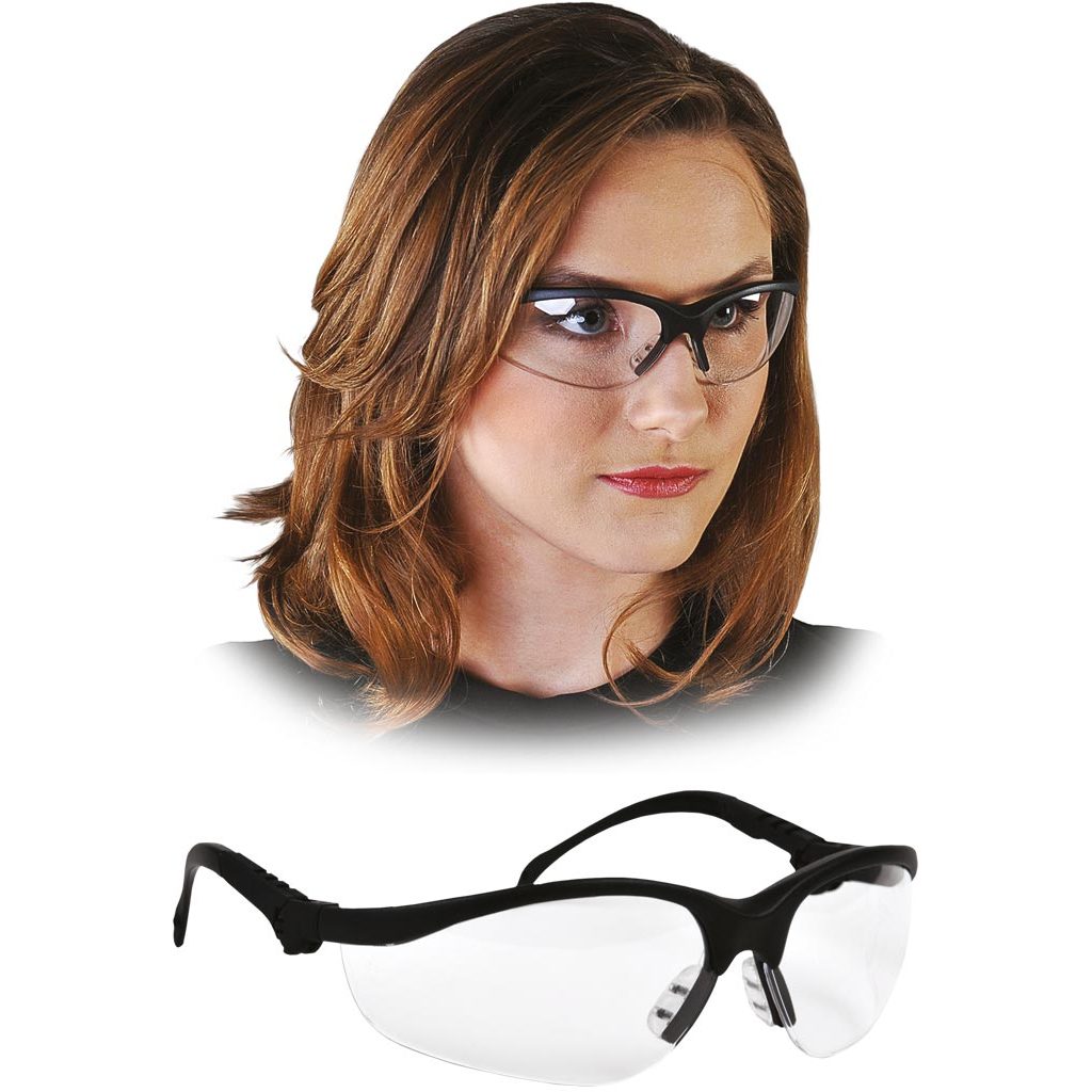 Okulary ochronne MCR MCR-KLONDIKEP – EN 166, opak. 10 szt. Transparentno-czarny