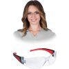 Okulary ochronne Reis OO-FARGO – EN 166 Transparentno-czarno-czerwony