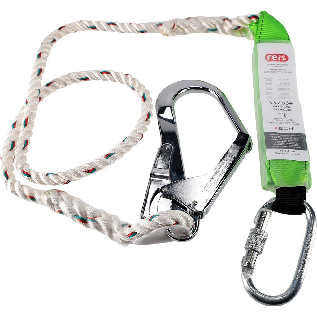 Amortyzator Reis OUP-KRM-EARL-C-2V – EN 355 Biało-zielono-czerwony