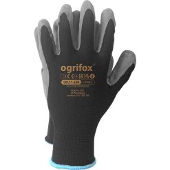 Rękawice ochronne Ogrifox OX-LATEKS OX.11.558 – lateks, opak. 12 par Czarno-szary