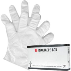 Rękawice foliowe jednorazowe Reis RFOLIACPE-BOX – folia Transparentny