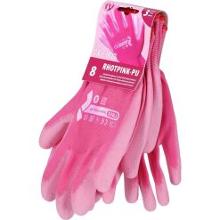Rękawice ochronne Reis RHOTPINK-PU – poliuretan, opak. 12 par Różowo-biały