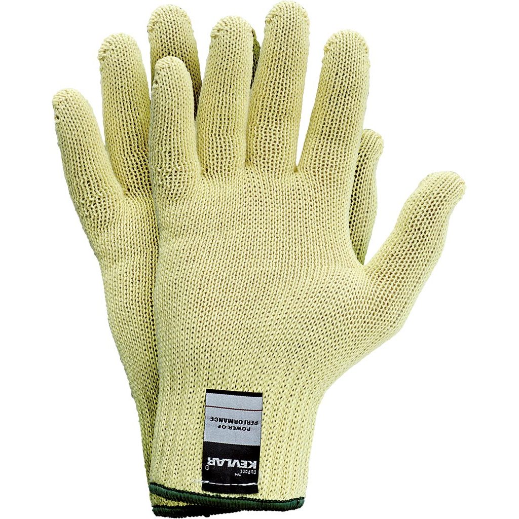Rękawice ochronne JS RJ-KEVLAR – przędza techniczna, opak. 10 par Żółty
