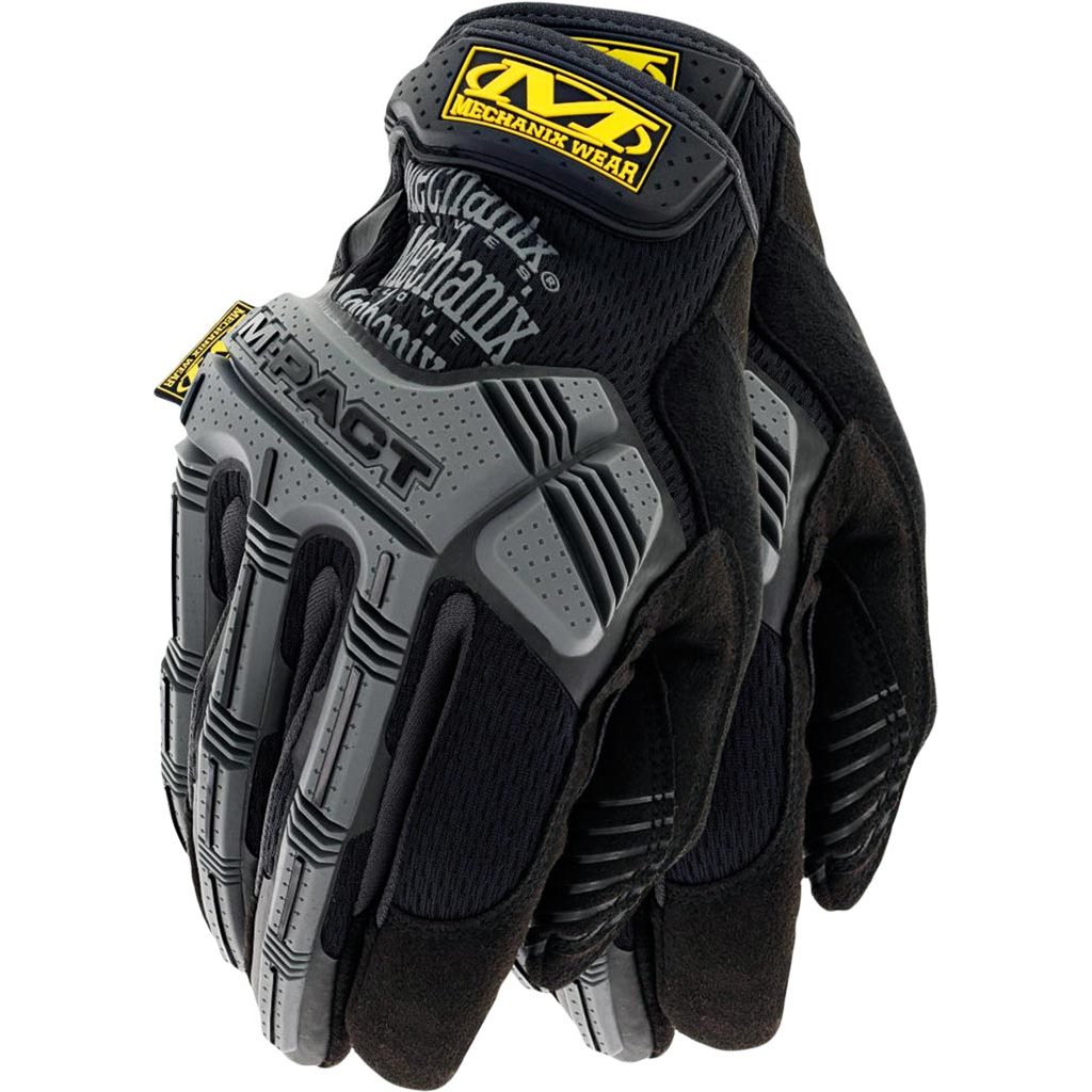 Rękawice ochronne Mechanix RM-MPACT – skóra syntetyczna, EN 388 Czarny