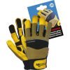 Rękawice ochronne Reis RMC-HUMPER – skóra licowa, opak. 12 par Brązowo-czarno-żółty