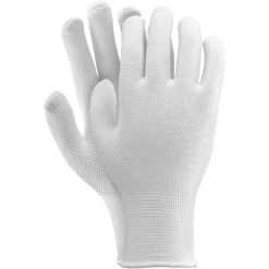 Rękawice ochronne Reis RMICROLUX – z nakropieniem, opak. 12 par Biały
