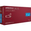 Rękawice lateksowe Mercator Medical RMM-AMBULANCE – lateks Niebieski
