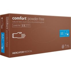 Rękawice lateksowe Mercator Medical RMM-COMFORT-PF – lateks Kremowy