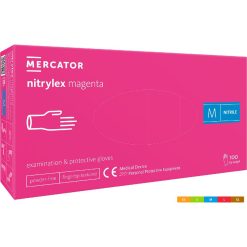 Rękawice nitrylowe Mercator Medical RMM-NITMAGENTA – nitryl Różowy